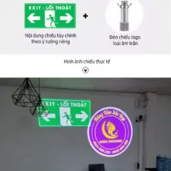 Đèn chiếu logo cảnh báo exit