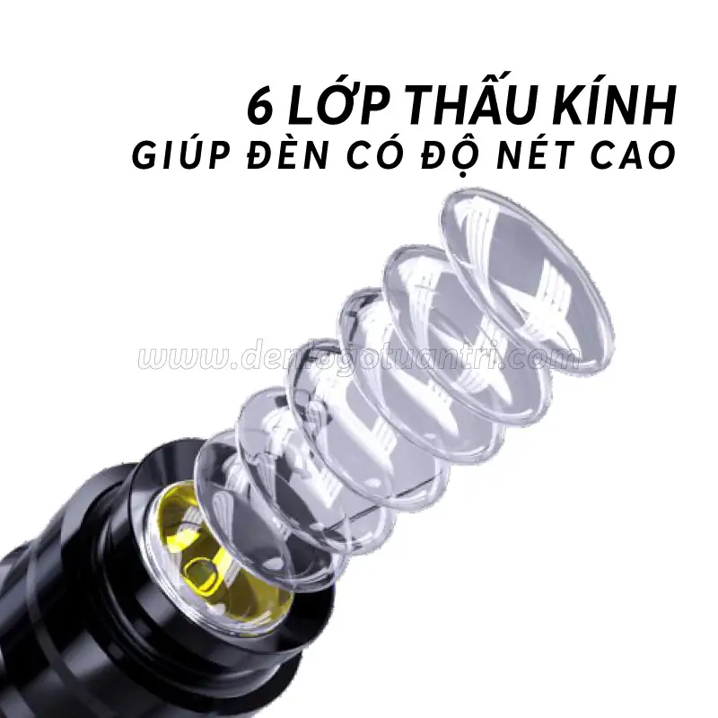 6 lớp thấu kính đèn 300w