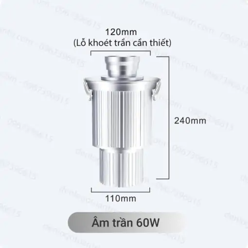 Đèn chiếu logo âm trần 60w